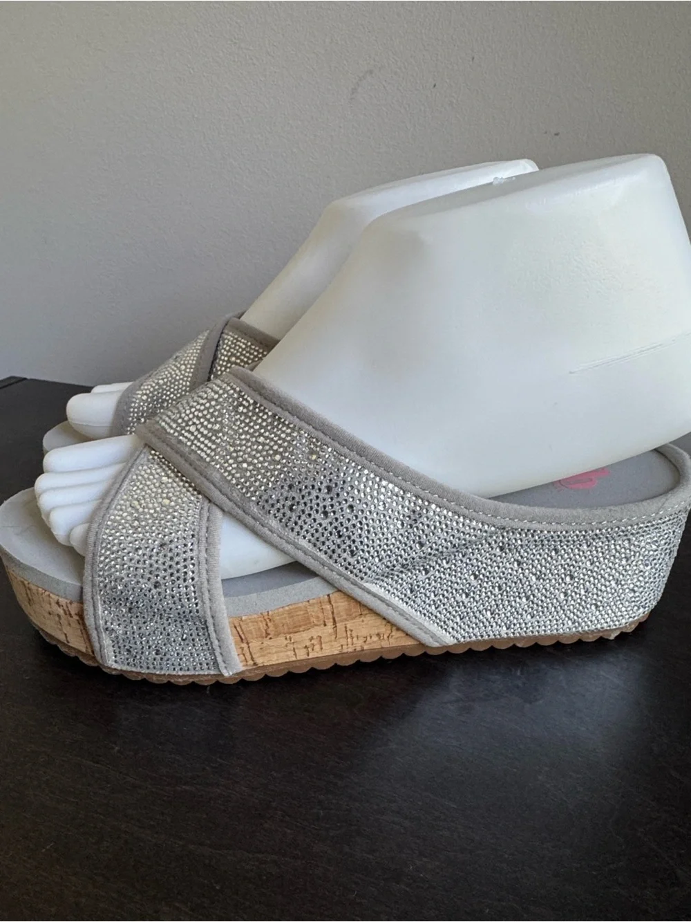 GB girls Silver Sparkle Platform Sandals